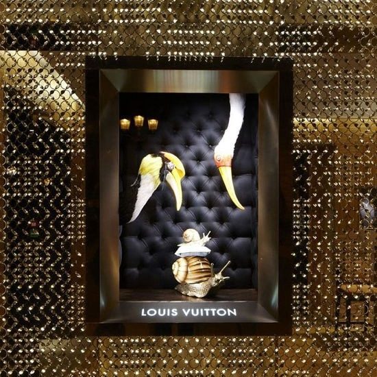 Louis Vuitton shop window, Best viewed on black.