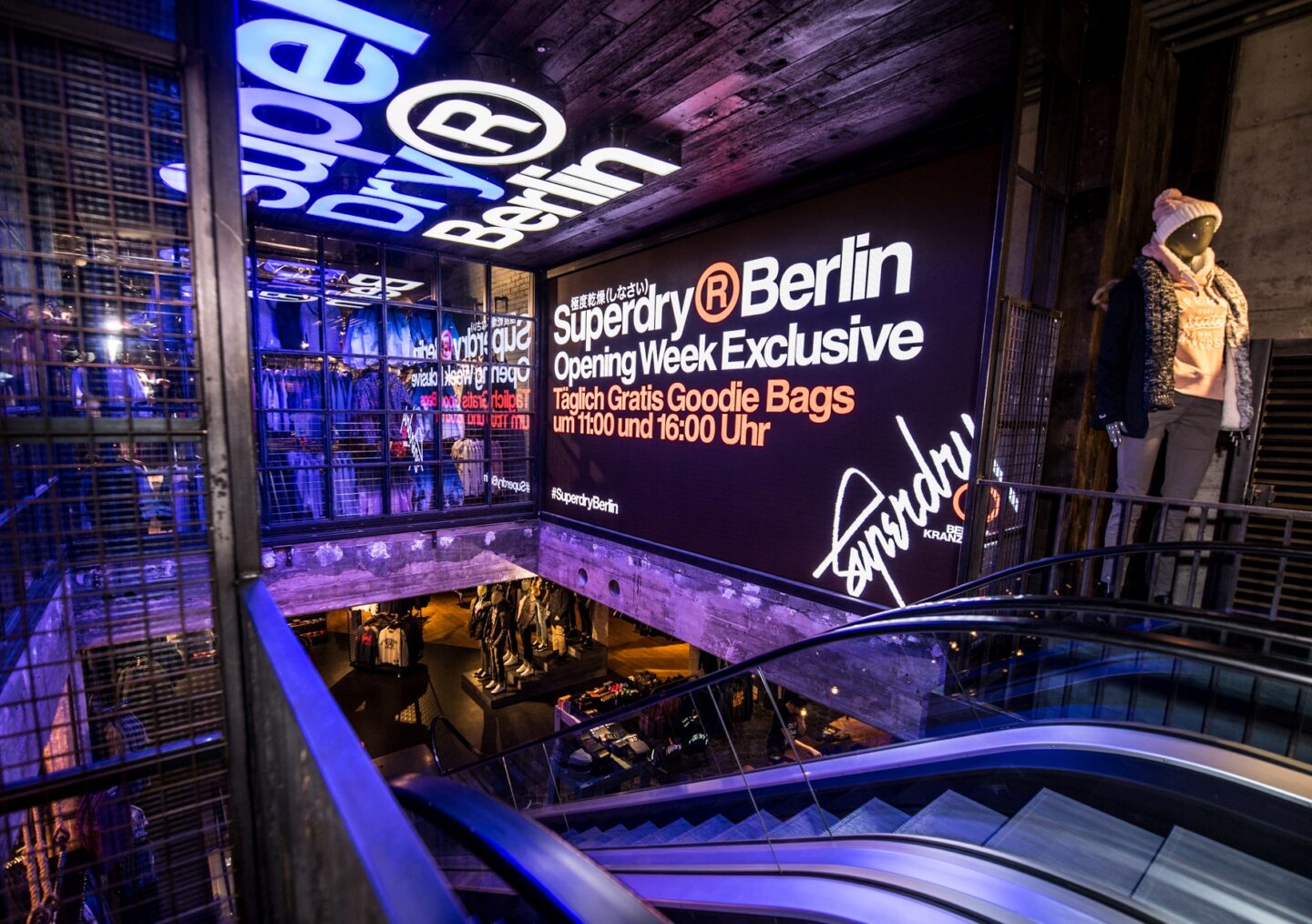LED Lightboxes for Superdry's Berlin Flagship - Unibox