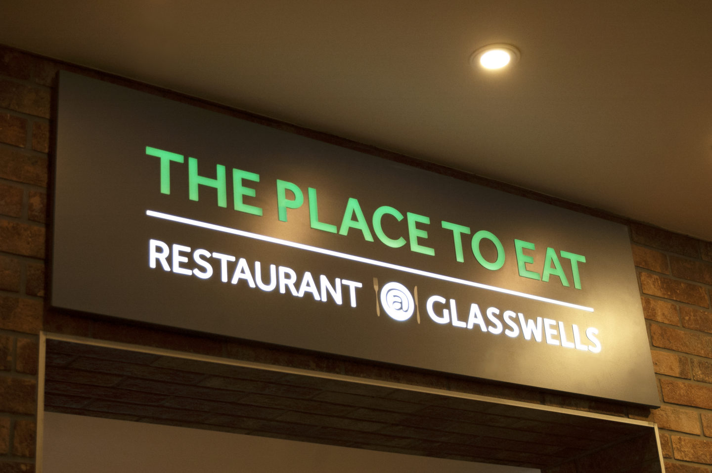 Glasswell's Illuminated signage