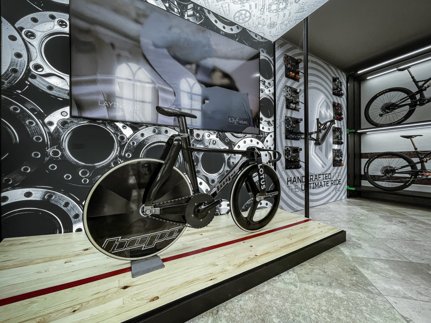 Hope Lotus Bike Illuminated showroom display